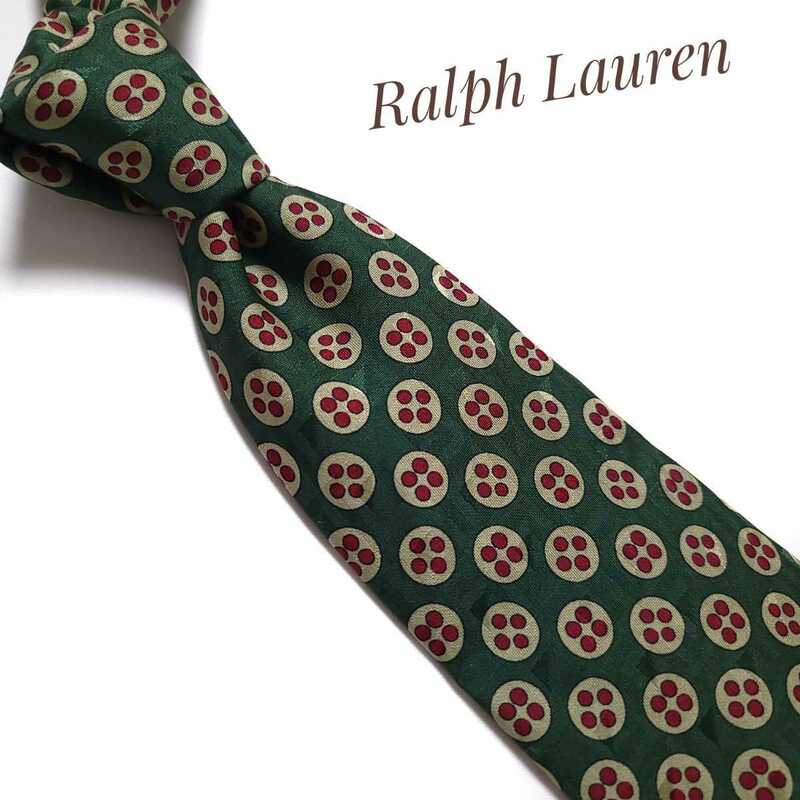 Ralph Lauren ラルフローレン ネクタイ ブランド　緑 グリーン 1131