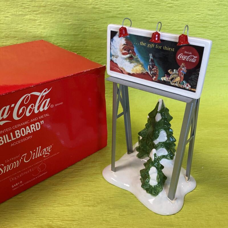 【 デパートメント 56 】コカ・コーラ 野外広告 看板 / Coca Cola BILLBORD / Department56 / 1994 廃番 絶版 スノービレッジ 5481-0