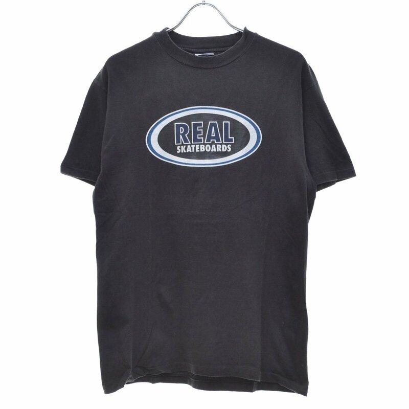 【M】REAL SKATEBOARDS 90s ロゴプリント 半袖Tシャツ oldスケートボード 