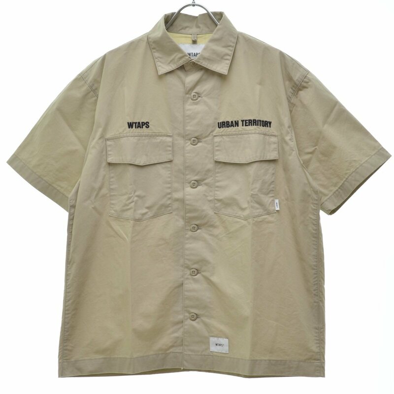 【1/S】WTAPS / ダブルタップス 22SS BUDS / SS / COTTON.TWILL beige ベージュ バッズ 半袖シャツ