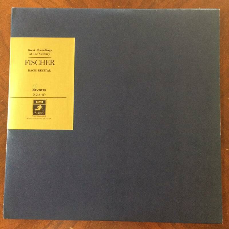 【 LP レコード ： 】BACH RECITAL EDWIN FISCHER 「世紀の巨匠たち」シリーズ