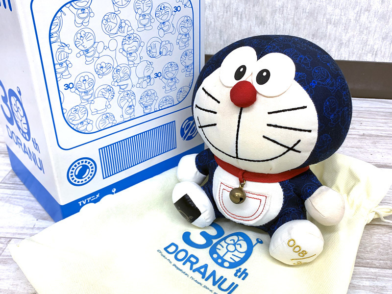 3R0344●未使用 300体限定●DORAEMON'S BELL ドラえもん ぬいぐるみ 30th DORANUI●0723【中古】