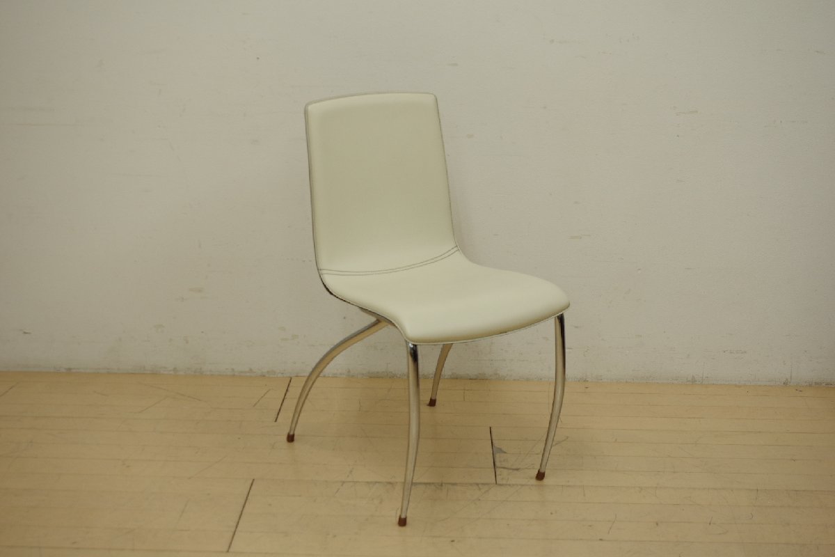 高級 Cattelan Italia カッテラン イタリア 本革 レザー ダイニングチェア 食卓椅子 イタリア モダン シンプル ②