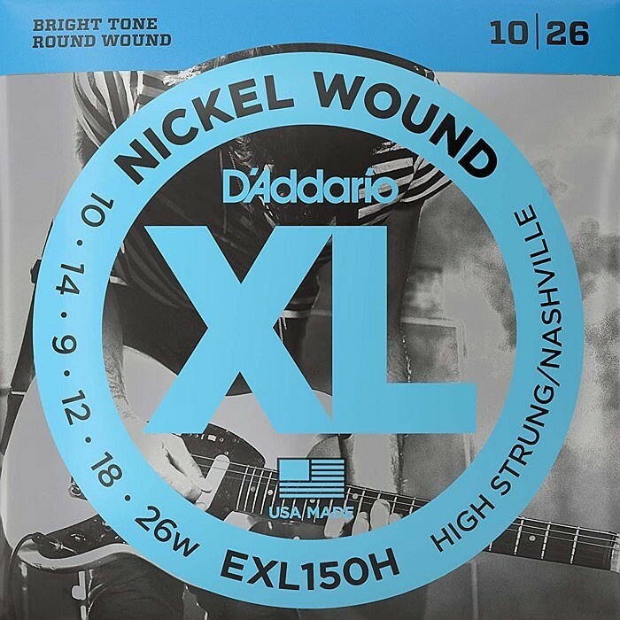 ナッシュビルチューニング用 D'Addario EXL150H Nickel Wound 010-026 ダダリオ エレキギター弦