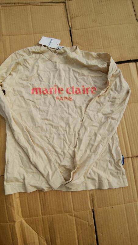 ★即決　新品　marie claire 　マリクレール（M） 長袖Tシャツ　クリーム系色　レディース