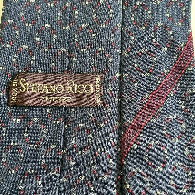 STEFANO RICCI【ステファノリッチ】 ダークネイビー丸ネクタイ