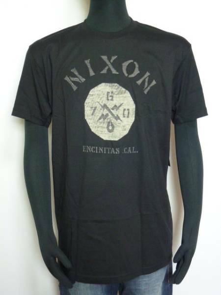 新品 正規 NS1529017 ニクソン NIXON プリントTシャツ ロゴTシャツ 半袖 トップス 黒 ブラック M メンズ