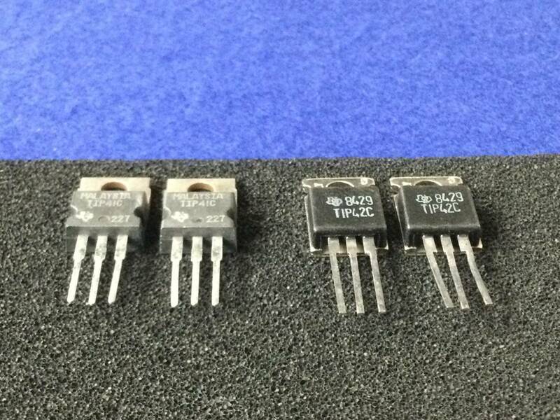 TIP41C + TIP42C 【即決即送】TI パワートランジスタ　コンプリペアー [108PbK/301517/282741M] TI Transistor Pair ４個
