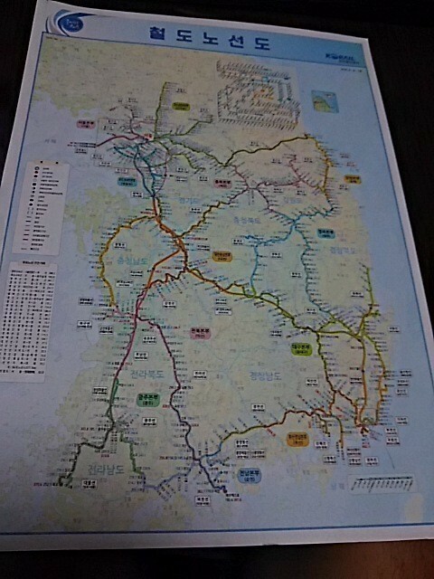 韓国・鉄道路線図（営業キロ入り）