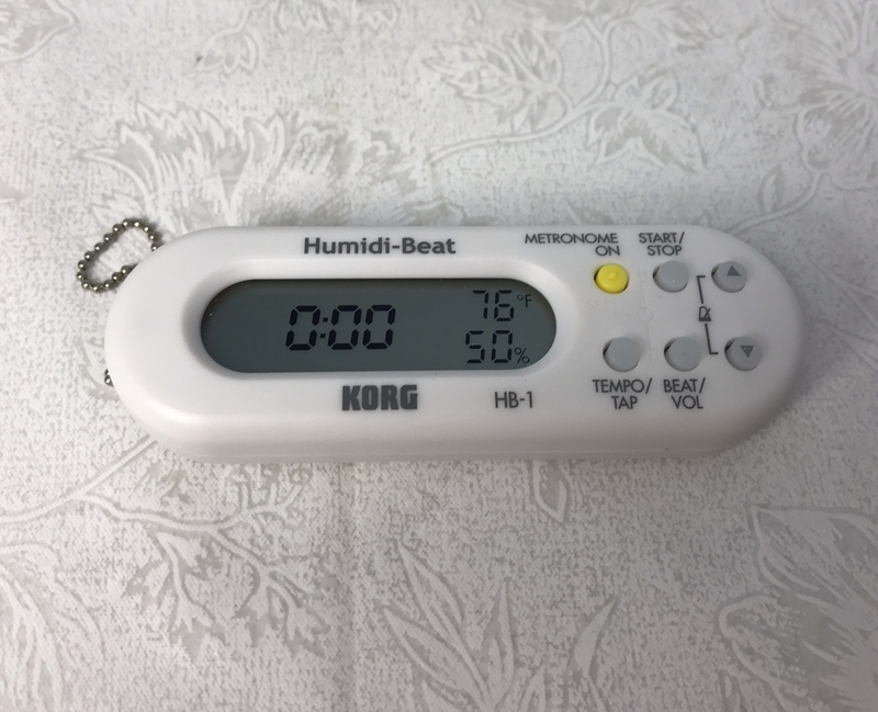 ♪KORG /Humidi-Beat　HB-1-WH (ホワイト)　 温度計・湿度計付　メトロノーム 　中古品　ζ♪