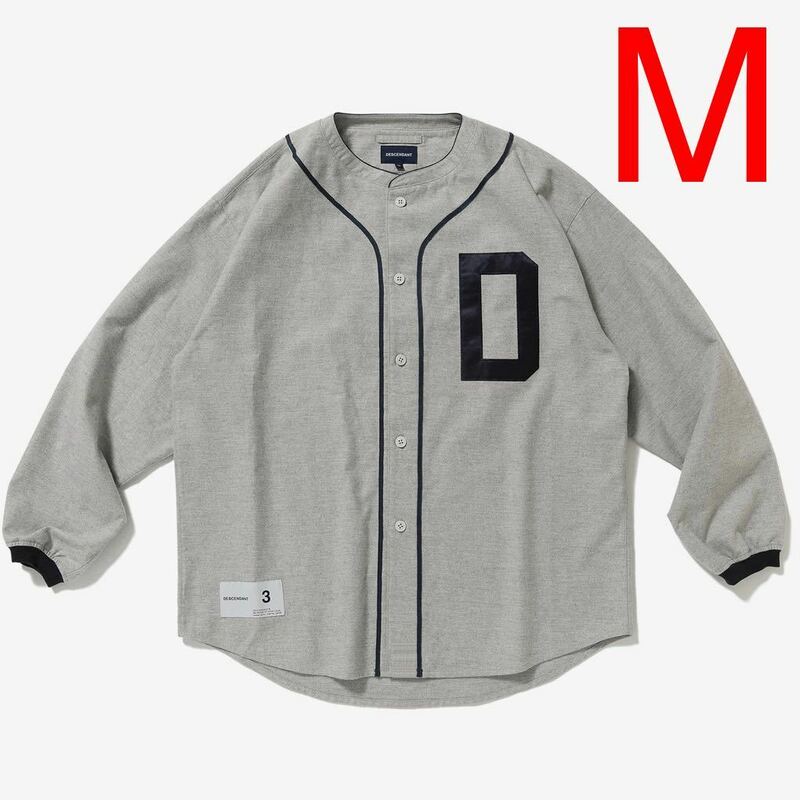 新品 正規品 M 22SS DESCENDANT BLEEK BASEBALL SHIRTグレー GRAY wtaps league スカウト ベースボール シャツ ディセンダント 24ss 23aw