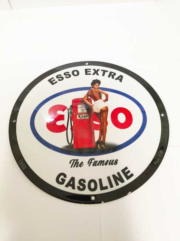 ★激レア★　1950年　esso　ビンテージ 看板 Made in USA　アメリカ US 世田谷ベース　当時物 本物