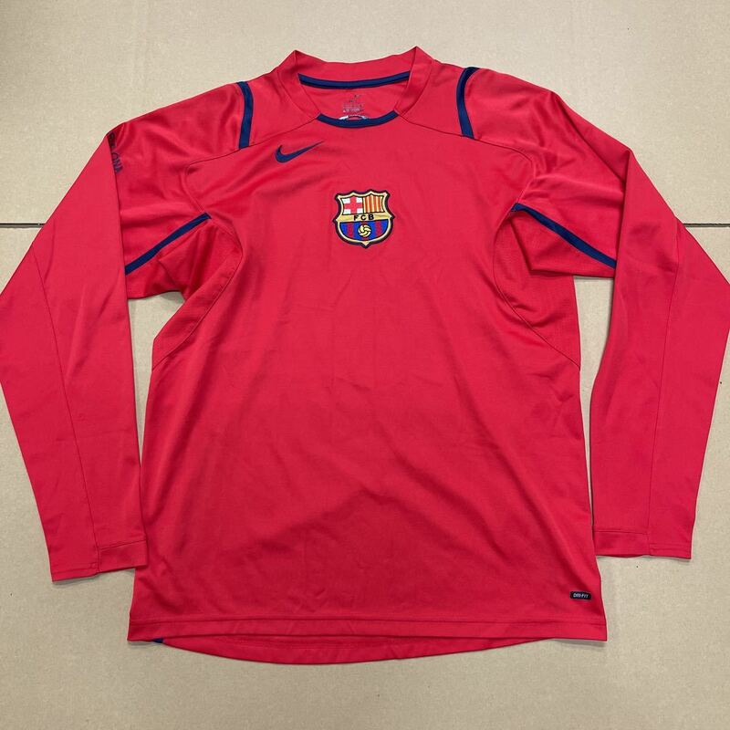 Nike ナイキ FCバルセロナ 長袖 Tシャツ Barcelona バルサ サッカー シャツ メッシ ネイマール ロンT メンズ Mサイズ