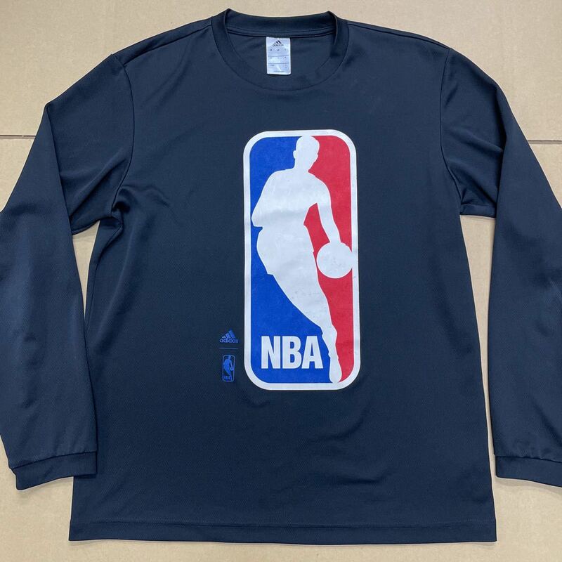 adidas アディダス メンズ Lサイズ NBA バスケットボール バスケ 長袖 ロンT Tシャツ ブラック 黒
