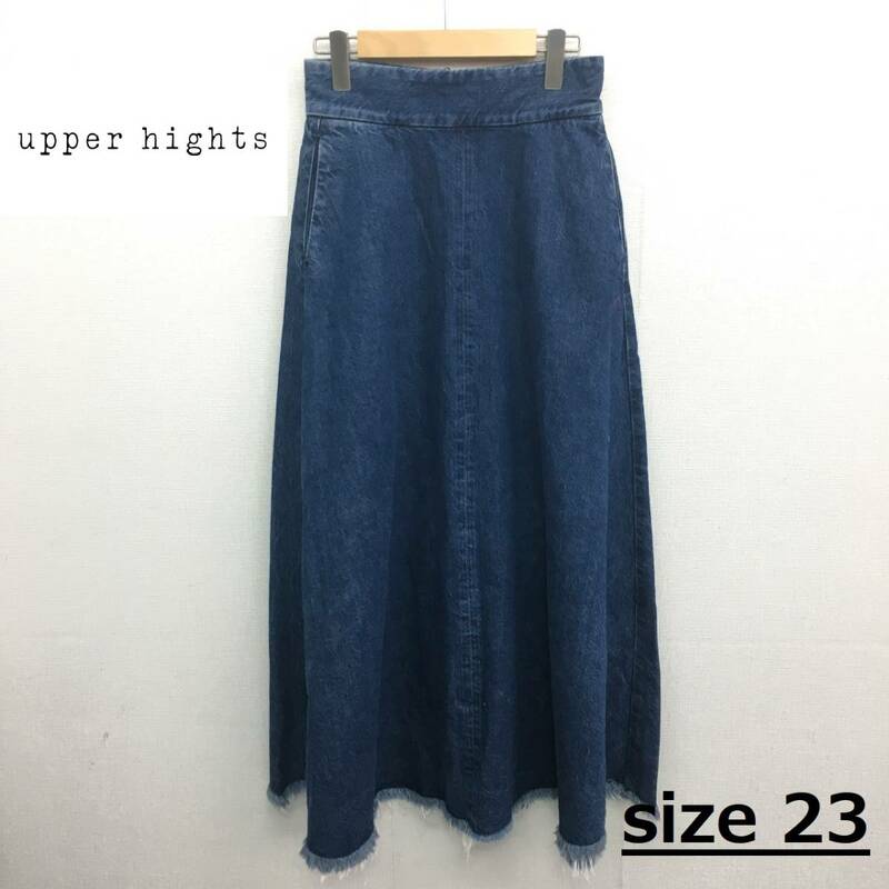 EZ3269●upper hights THE MAXI●23●インディゴブルー デニムスカート ロング マキシ フレア アッパーハイツ