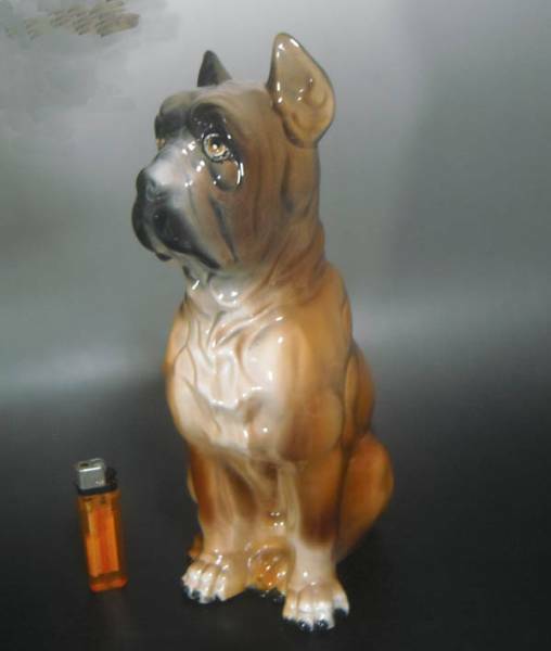 陶器市x　犬 置物 　犬　置物　グレートデン フォーン　ボクサー　フィギュリン　ドーベルマン 31cm