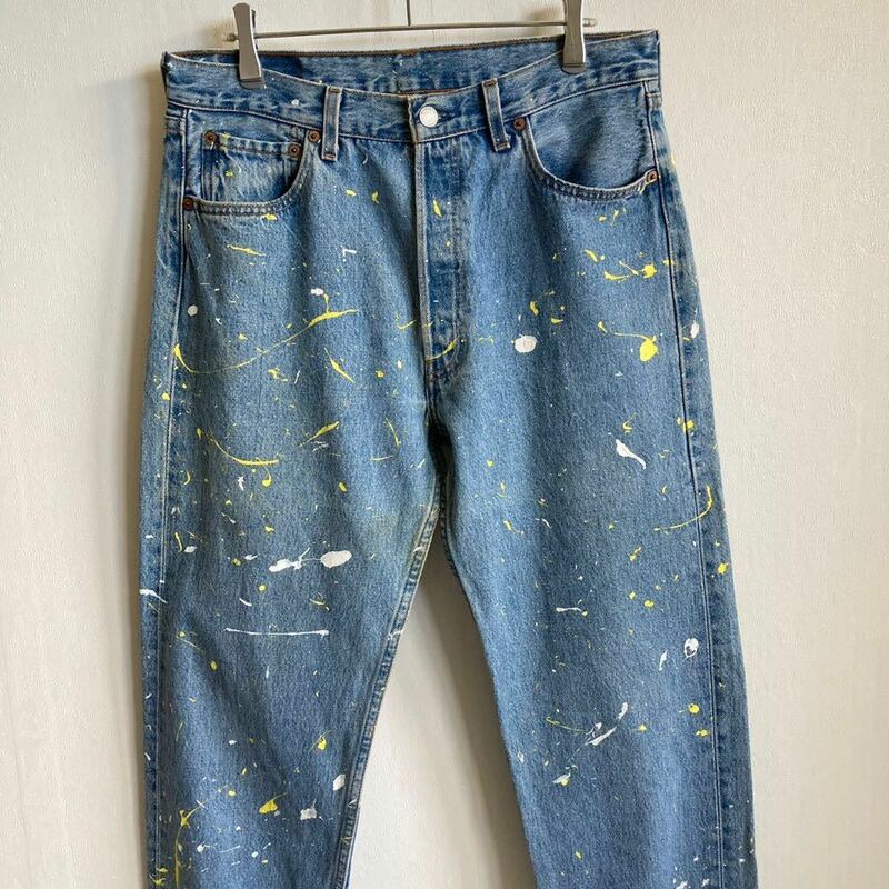 90's Levi's 501 リーバイス ペンキ デニムパンツ ジーンズ - Size 34