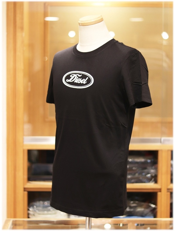 ♪ディーゼル♪ DIESEL M size 半袖Tシャツ ロゴプリント 黒 