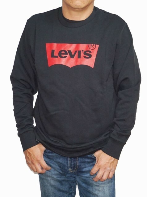 リーバイス Levis スウェット 黒 バッドウィング ロゴ 194920054 メンズ ブラック トレーナー 表記サイズM