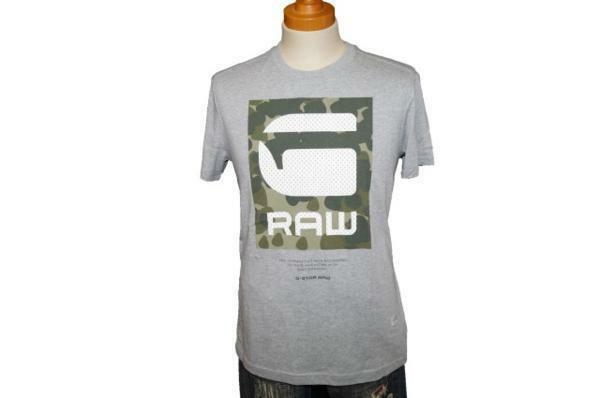 ジースターロウ G-STAR RAW 半袖Tシャツ グレー 迷彩 D01301 メンズ 夏物 カモフラージュ カモ柄　サイズS