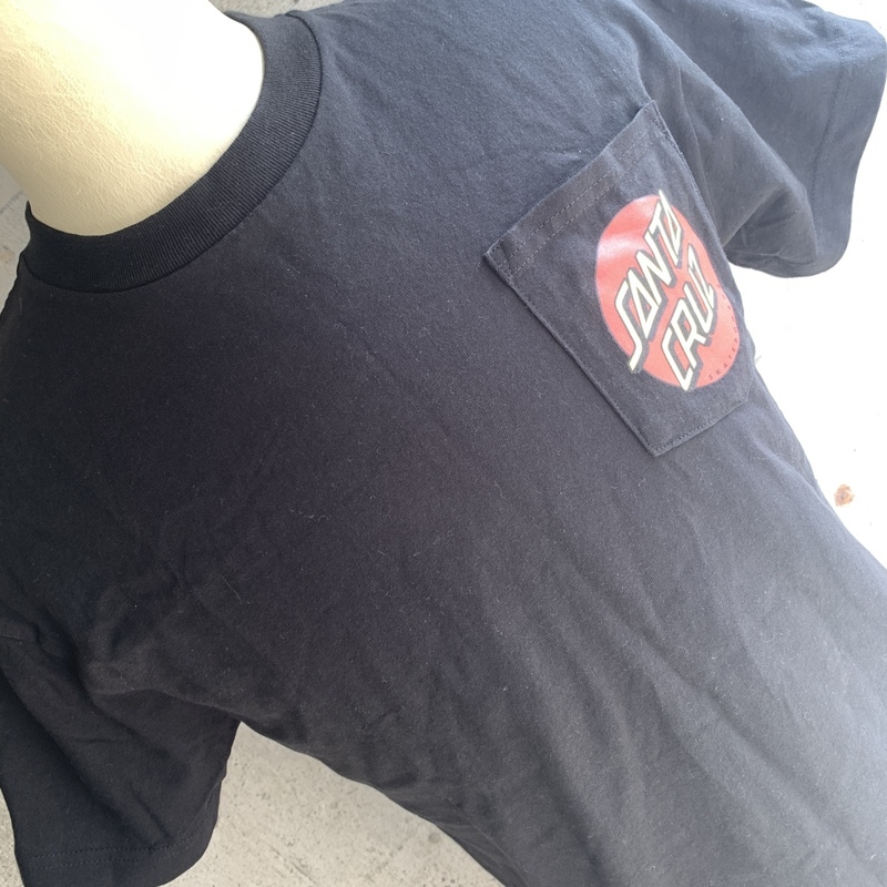 U.S Skater Used Clothing SANTA CRUZ Pocket T-Shirt アメリカスケーター古着 サンタクルーズ スクリーミングハンド 胸ポケット Tシャツ M
