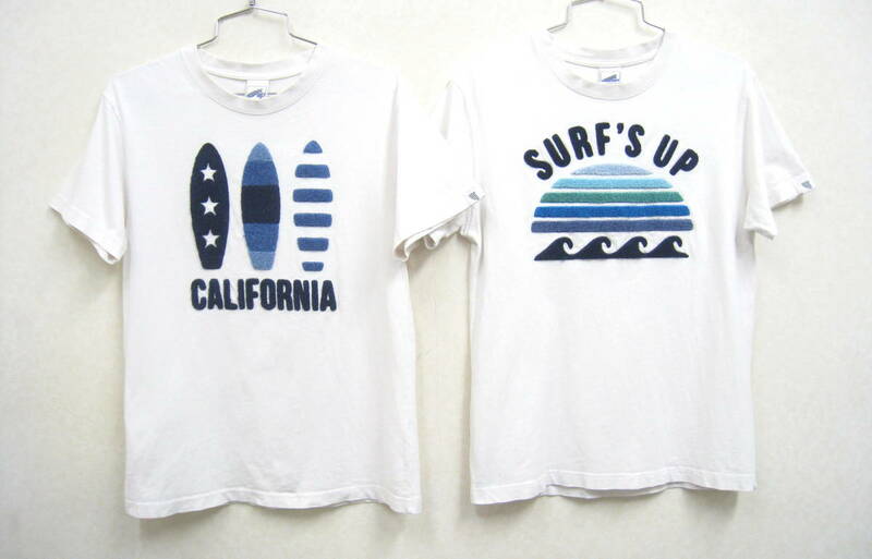 SURF'S UP■サーフズアップ サガラ刺繍 Tシャツ 2着セット サイズS