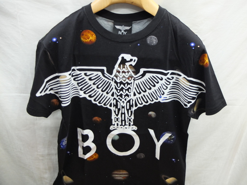 送料無料！半袖Ｔシャツ　ロゴマークプリント　ヘビーウエイト天竺　ＸＬサイズ　黒　鷲Ｘスペース　英国ＢＯＹ　ＬＯＮＤＯＮ★新品格安