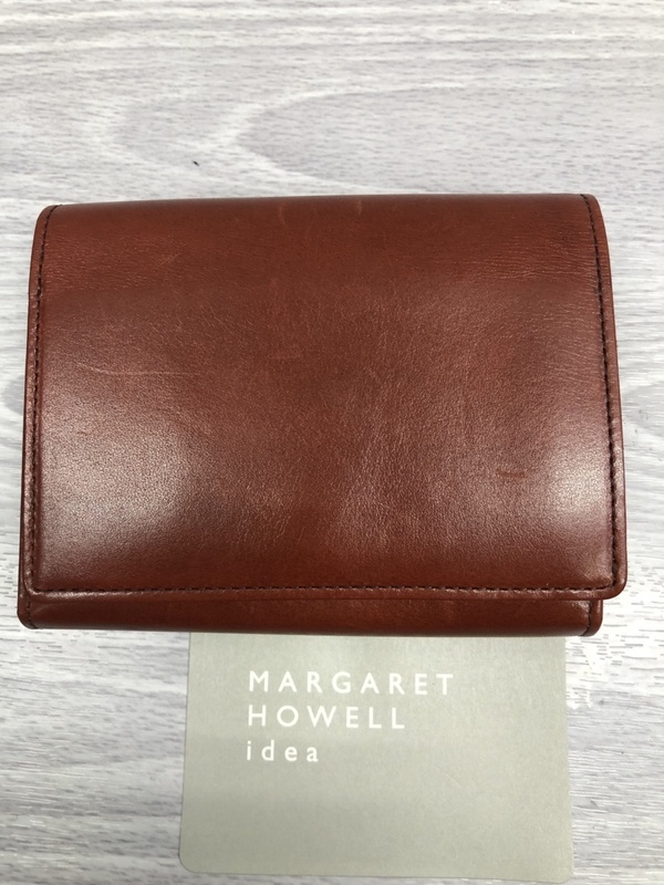 ２つ折財布　ウォレット　コインケース付　牛革　赤茶　MARGARET　HOWELL　ｉｄｅａ★未使用格安！