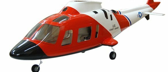 ☆６月２日まで目玉企画☆アグスタ A109 Coast Guard 550-600用スケールボディ、引き込み脚仕様 ☆ARF☆