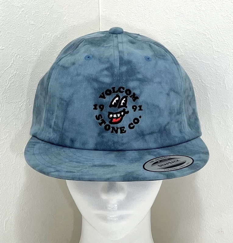 VOLCOM ボルコム D5522204BLG① キャップ Cap 帽子 Yupoong ユーポン製 デザイン刺繍 タイダイ染め ブルー色 ヴォルコム 新品即決 送料無料