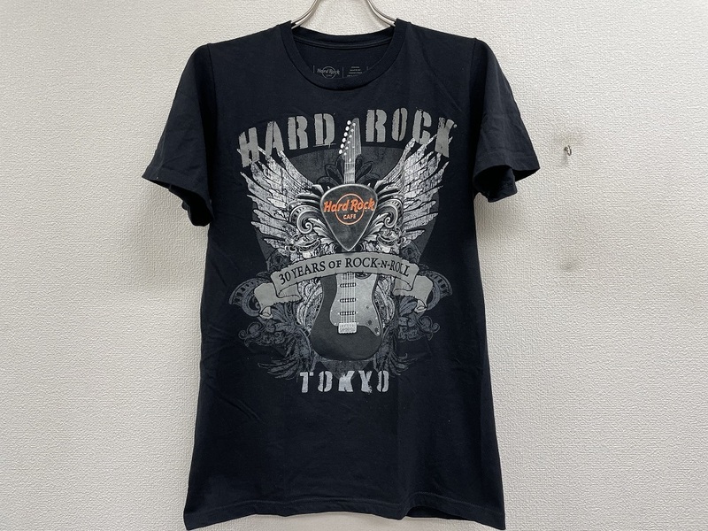 ハードロックカフェHARD ROCK CAFE日本上陸30周年記念30 Years of RocknRoll Tシャツ★サイズS黒ブラックA21674
