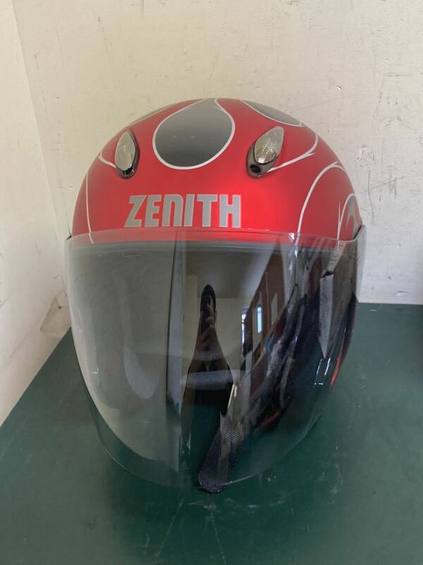 N YAMAHA ヤマハ　ZENITH ゼニス　ヘルメットMEGA FORCE メガフォース　DVS Ventilation System MODEL YJ-5 Lサイズ　赤色