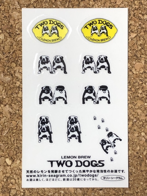 【ステッカー　２７】シール　TWODOGS　TWO DOGS　ブルドッグ　bulldog