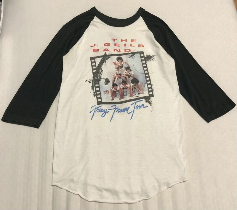 ラグラン◎ 80s THE J. GEILS BAND ツアー tシャツ 7分袖 L ジェイ ガイルズバンド ロック バンド T ヴィンテージUSA製 Tシャツ70s 90s