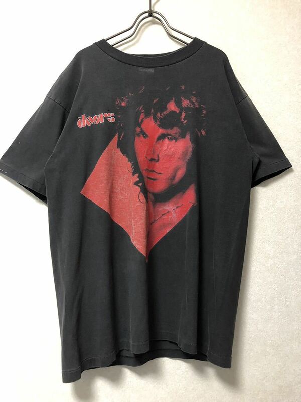 90s USA製 THE DOORS ザ ドアーズ Jim Morrison ビンテージ tシャツ L コピーライト入り ジムモリソン ロック バンド ツアー Tシャツ 80s
