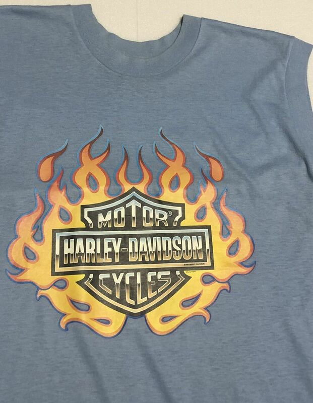 80s USA製 Harley Davidson ハーレーダビッドソン ビンテージ ノースリーブ シャツ L位 80年代 90s 3D EMBLEM 豚 tシャツ タンクトップ