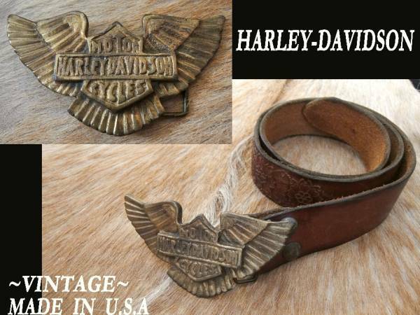 70s 80s ビンテージ Harley Davidson バックル USAアメリカ製 ハーレーダビッドソン VINTAGE ライダース RRL マッコイズ BUCO ウエアハウス