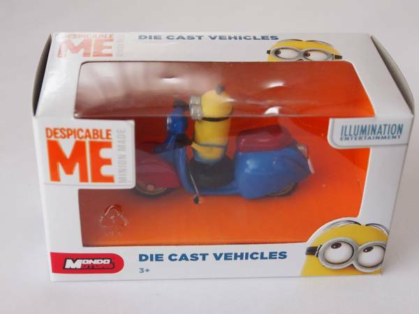 DESPICABLE ME MINION ミニオン diecast vehicles Tim with Scooter 国内での入手、超困難