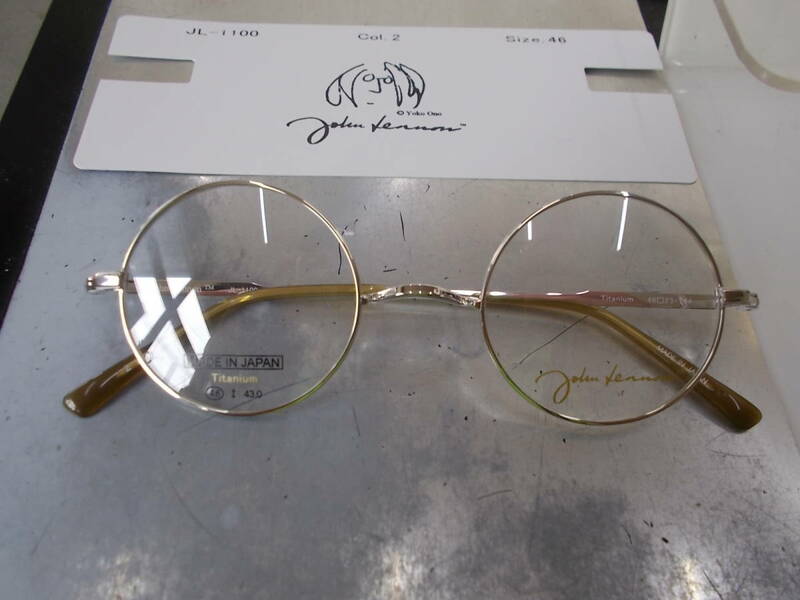 ジョンレノン John Lennon 丸眼鏡フレーム JL-1100-2 お洒落！ チタン製 