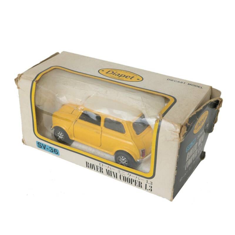 【中古】 ヨネザワ Diapet ダイアペット ローバー ミニ クーパー 1.3 SV36 ミニカー 1/35スケール イエロー ダイキャスト イエロー NT