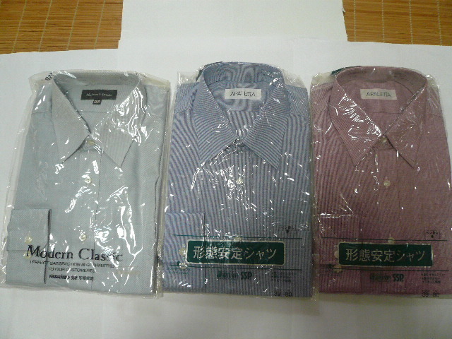 長袖カラーYシャツ　 ３９－８０ 　形態安定　　 Lサイズ ３枚　　 未使用品