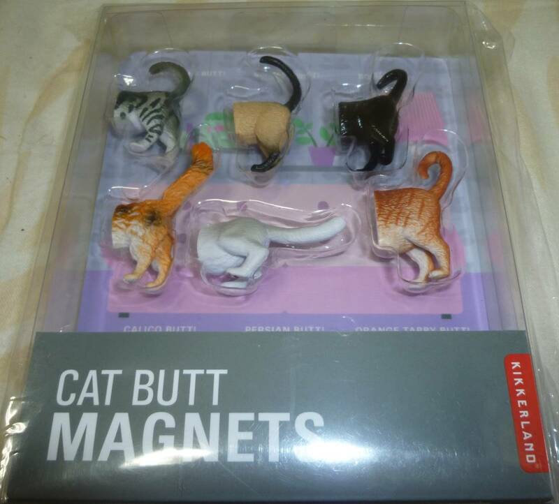 新品未開封　KIKKERLAND Cat Butt Magnets キャットバットマグネット　猫
