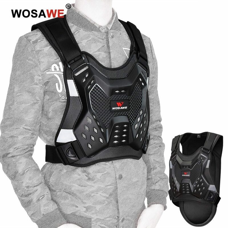 Wosaweオートバイ鎧バックプロテクター大人男性脊椎胸部保護mtbモトクロスボディ保護ベストジャケット