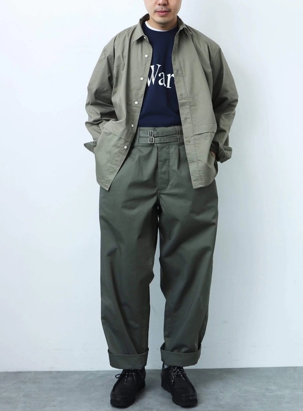 新品未使用 定価2.8万 WORKWARE HC BRITISH ARMY PANTS #479 - GREEN 緑 W36 XL イギリス軍 チノパンツ アーミーパンツ ワークウェア