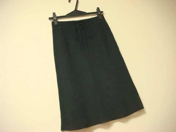 スコットクラブ　編み上げデザイン　スカート　黒　美品　シフォン