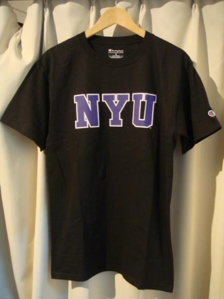 ☆ Champion ☆ チャンピオン NYU ニューヨーク大学 Tシャツ 黒/紫 Mサイズ カレッジ　送料込み