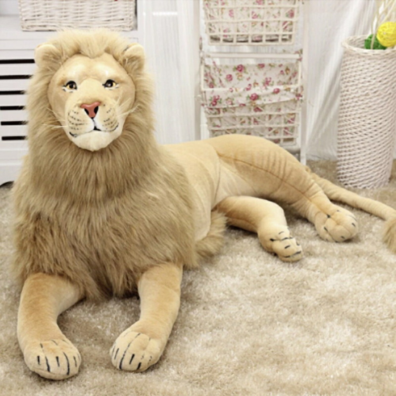 ぬいぐるみ ライオン クッション 特大 1.1m LION 百獣の王 抱き枕 動物 アニマル かわいい チャーミング おもちゃ 誕生日