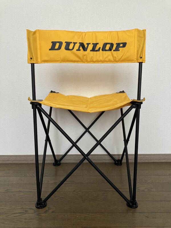 【DUNLOP】折りたたみ椅子 収納袋付き 希少色 キャンプ アウトドア ガレージ AUTOなど 90s ダンロップ Exciting CHAIR 