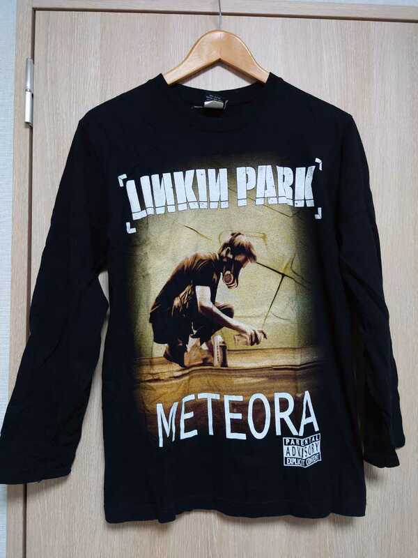 リンキンパーク メテオラアルバムジャケットTシャツ バンドTシャツ Linkin Park ロングTシャツ 長袖 ブラック M 美品 METEORA フェスに