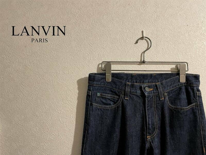 ◯ イタリア製 LANVIN メインライン スリム デニム / ランバン スキニー パンツ 濃紺 リジッド 29 Ladies #Sirchive